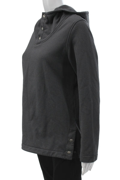 The North Face Womens Gray Henley Pullover Hoodie Long Sleeve Size M