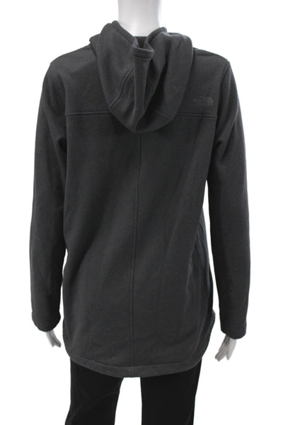 The North Face Womens Gray Henley Pullover Hoodie Long Sleeve Size M