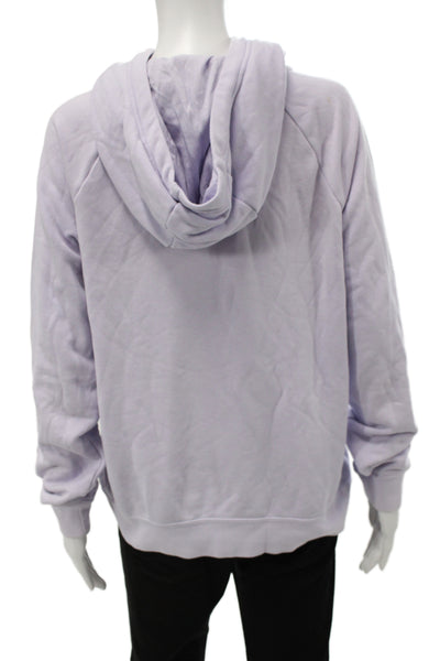 Nike Womens Purple Cowl Neck Pullover Hoodie Cotton Blend Long Sleeve Size M