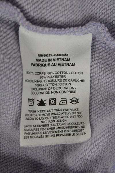 Nike Womens Purple Cowl Neck Pullover Hoodie Cotton Blend Long Sleeve Size M