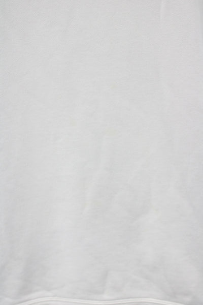 Lululemon Unisex Pullover Sweatshirt White Cotton Crew Neck Long Sleeve Size M