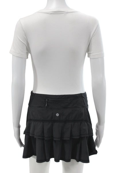 Lululemon Womens Athletic Black Cotton Skort Size 6