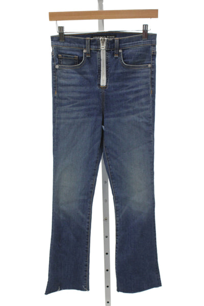 Veronica Beard Women Flared Jeans Blue Cotton High Rise Size 25