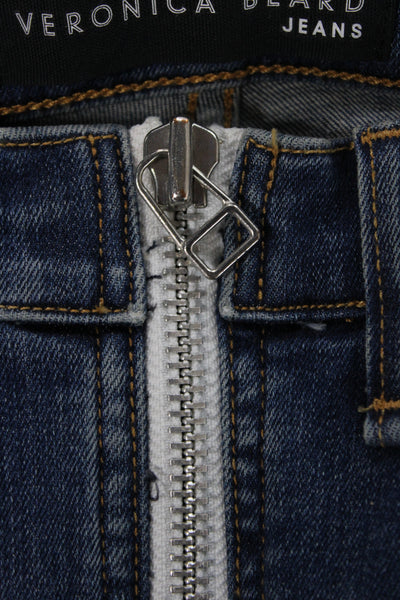 Veronica Beard Women Flared Jeans Blue Cotton High Rise Size 25