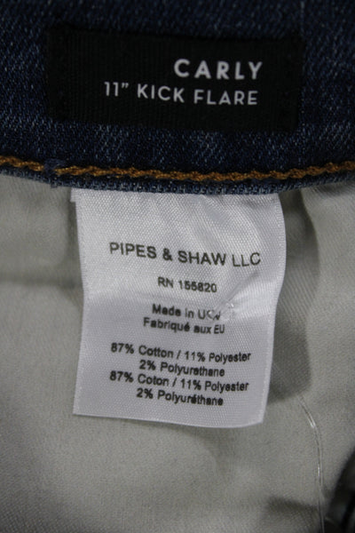 Veronica Beard Women Flared Jeans Blue Cotton High Rise Size 25