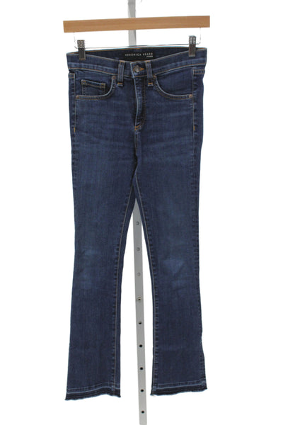 Veronica Beard Womens Bootcut Jeans High Rise Blue Cotton Blend Size 25
