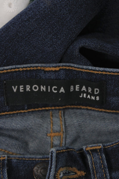 Veronica Beard Womens Bootcut Jeans High Rise Blue Cotton Blend Size 25
