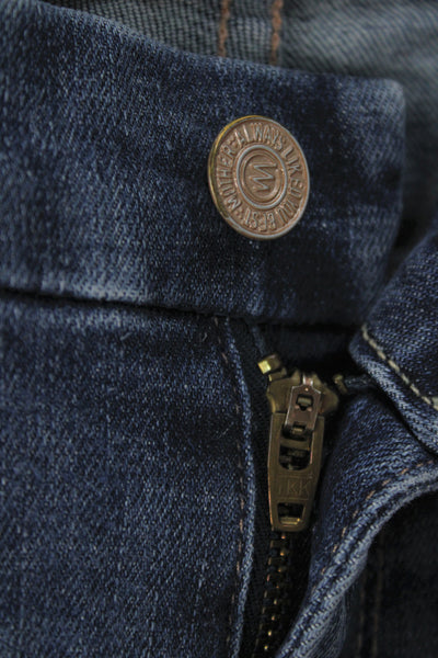 Mother Womens Skinny Jeans Blue Low Rise Button Size 25