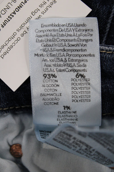 Mother Womens Skinny Jeans Blue Low Rise Button Size 25
