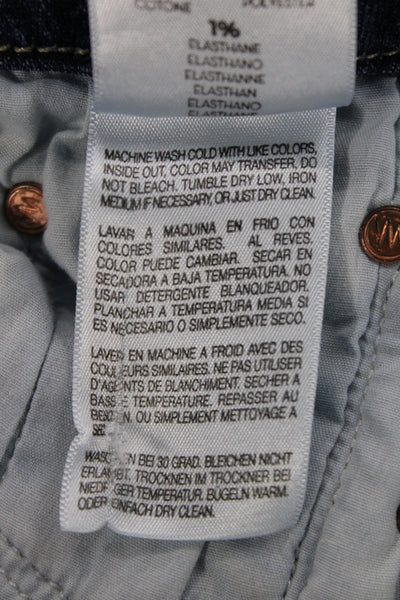 Mother Womens Skinny Jeans Blue Low Rise Button Size 25