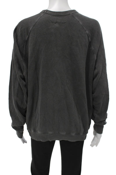 The Great Womens Pullover Crew Neck Gray 100% Cotton Long Sleeve Size 0