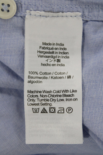 J Crew Women Blue 100% Cotton Collared Button Up Long Sleeve Shirt Size S