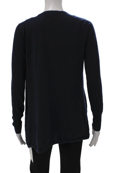 Christopher Fischer Women Blue 100% Cashmere V-Neck Cardigan Long Sleeve Size S