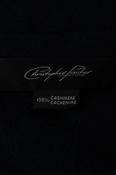 Christopher Fischer Women Blue 100% Cashmere V-Neck Cardigan Long Sleeve Size S