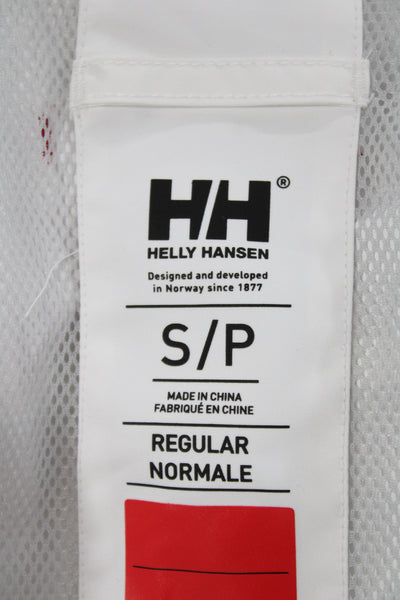 Helly Hansen Womens White Sleeveless Windbreaker Vest Zip Petite Size S