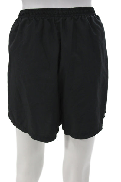 Nike Unisex Adults Athletic Black Polyester Drawstring Shorts Size L