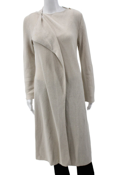 Carina Hildebrandt Women Baby Alpaca Coatigan Beige Size 1