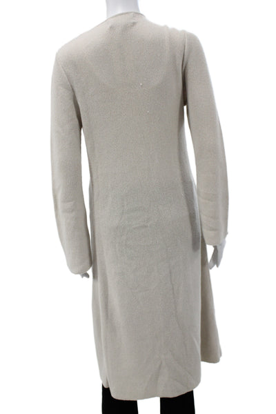 Carina Hildebrandt Women Baby Alpaca Coatigan Beige Size 1