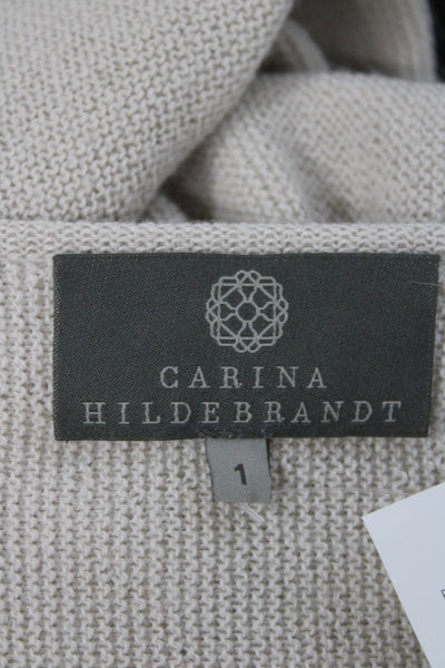 Carina Hildebrandt Women Baby Alpaca Coatigan Beige Size 1