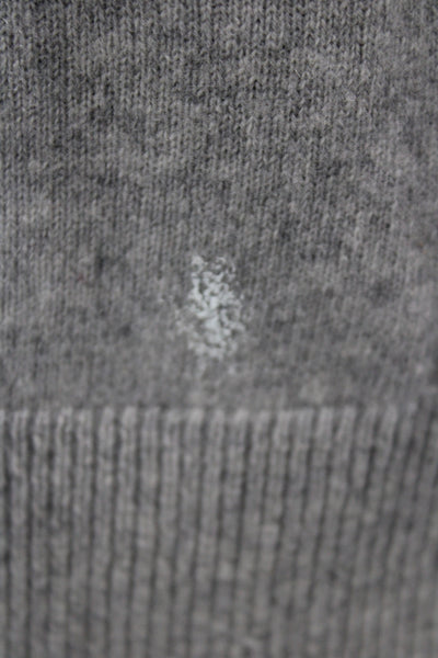 Zara Womens Pullover 100% Cashmere Crew Neck Long Sleeve Gray Size M