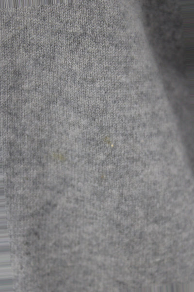 Zara Womens Pullover 100% Cashmere Crew Neck Long Sleeve Gray Size M