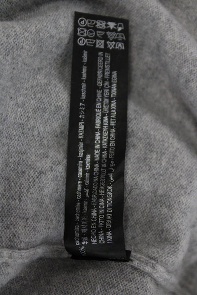 Zara Womens Pullover 100% Cashmere Crew Neck Long Sleeve Gray Size M