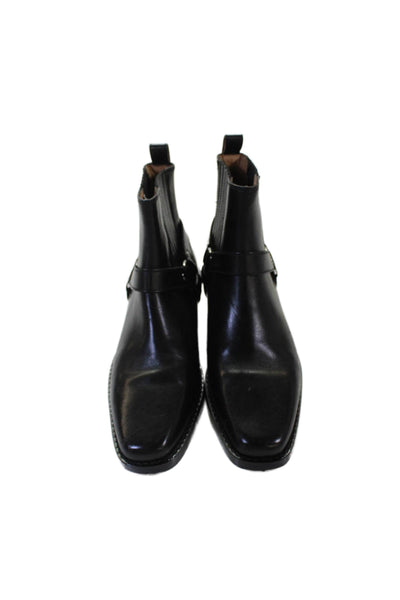 Madewell Womens Leather Embellished Ankle Boots Shoes Black Size 8