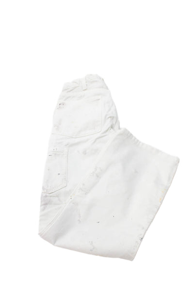 Polo Ralph Lauren Boys Zipper Fly Straight Leg Splatter Pants White Size 12