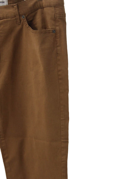 Brax Feel Good Mens Brown Chino Pants Button Closure Size 34