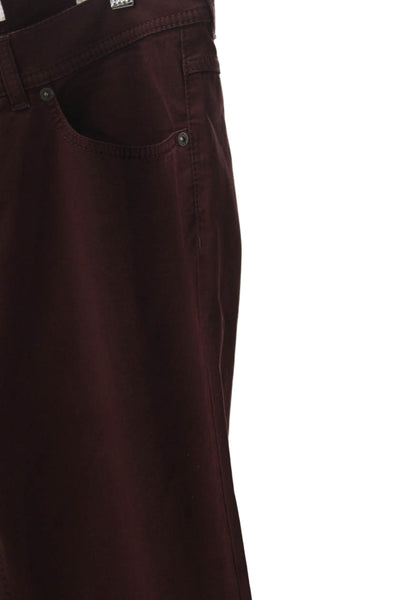 Brax Feel Good Mens Chino Pants Red Cotton Blend Button Fly Size 34