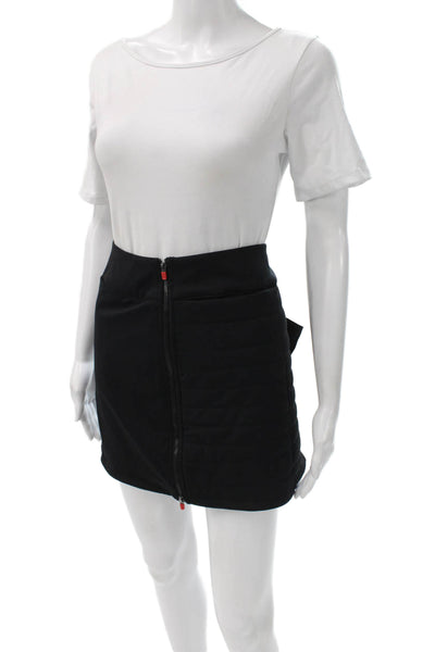 Renwick Women Straight Pencil Skirt Black Nylon Zip Athleisure Size S
