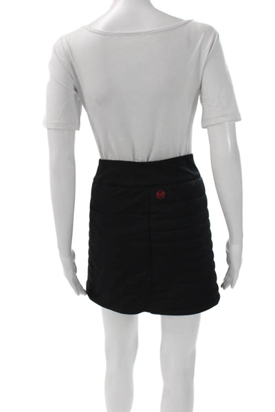 Renwick Women Straight Pencil Skirt Black Nylon Zip Athleisure Size S