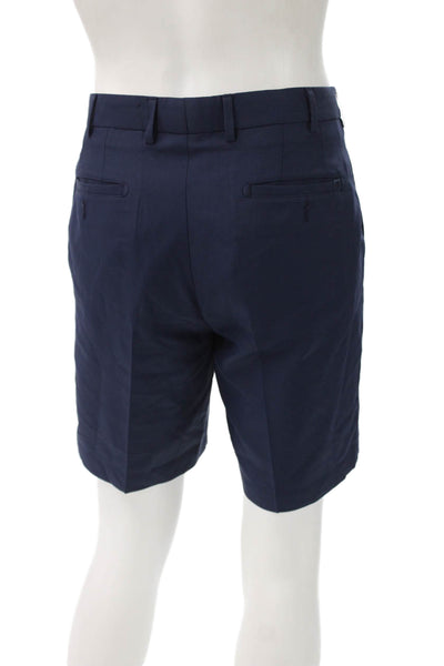 Peter Millar Mens Casual Blue Solid Shorts Button Closure Size 34
