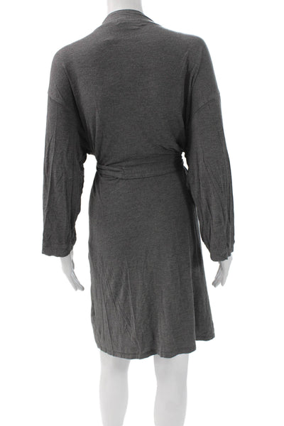 Hatch Womens Maternity Kimono Robe Gray Bamboo Viscose Longsleeve Size One Size