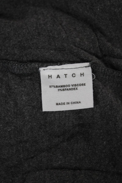 Hatch Women T-Shirt Dress Gray V-Neck Short Sleeve Maternity Size One Size