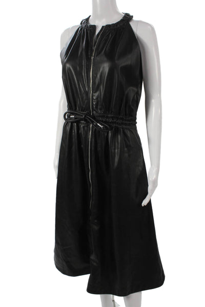 Proenza Schouler White Label Women Fit Flare Halter Black Maxi Dress Size 4