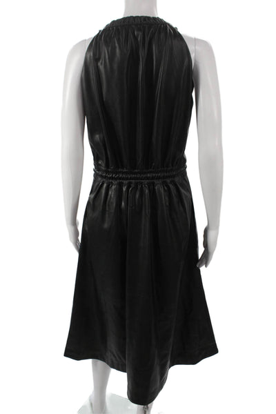 Proenza Schouler White Label Women Fit Flare Halter Black Maxi Dress Size 4