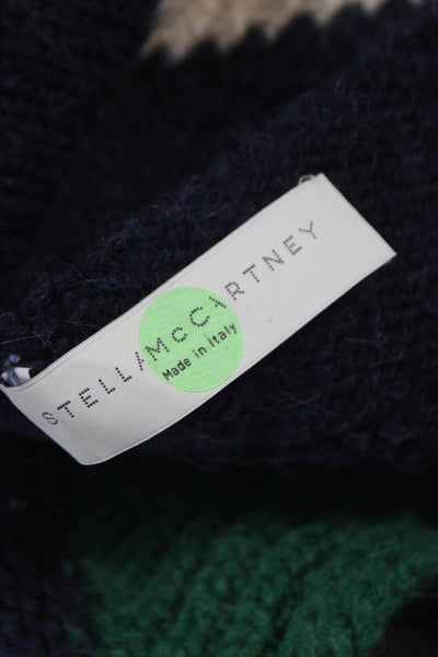 Stella McCartney Womens Multicolor Geometric Pullover Sweater Wool Size 44