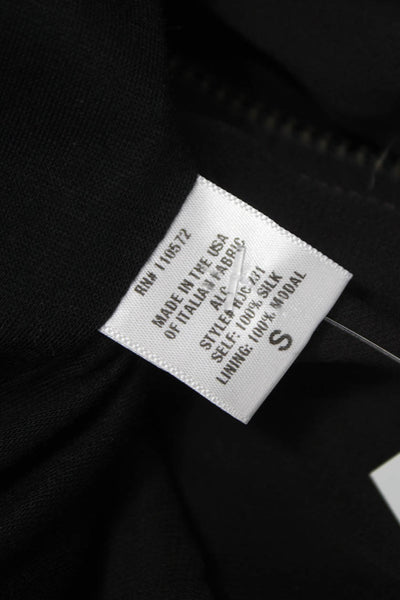 A.L.C. Women Biker Silk Jacket Black Asymmetrical Zip Size S