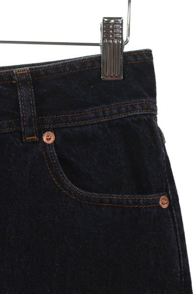 G. Womens Blue Denim Cotton Straight Pencil Skirt Button Closure Size 26