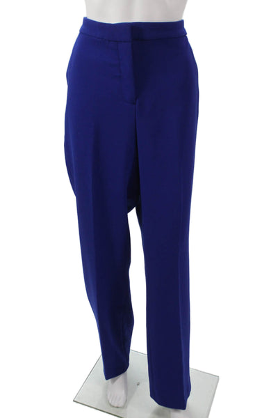 J Crew Women Dress Pants Blue Hook & Eye 64%Poly 31%Viscose Size 16 Tall