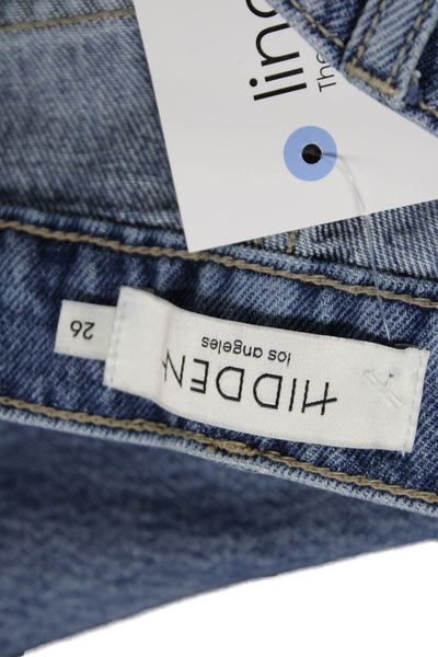 Hidden Women Straight High Rise Blue Jeans 100% Cotton Size 26