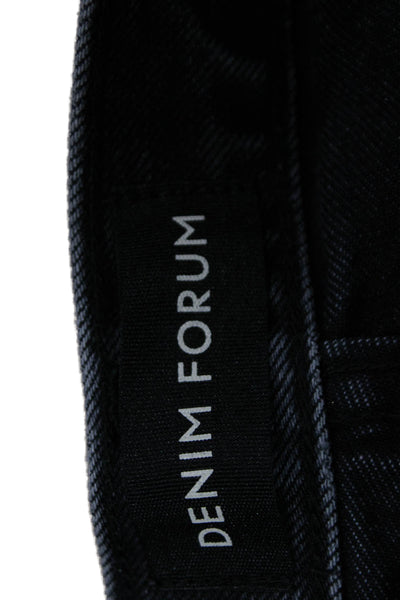 Denim Forum Womens Cut-Off Black Organic Cotton Shorts Size 25