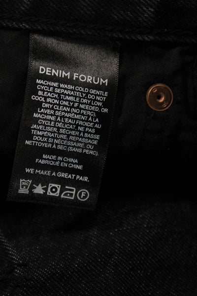 Denim Forum Womens Cut-Off Black Organic Cotton Shorts Size 25