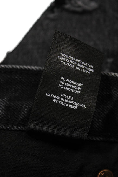 Denim Forum Womens Cut-Off Black Organic Cotton Shorts Size 25