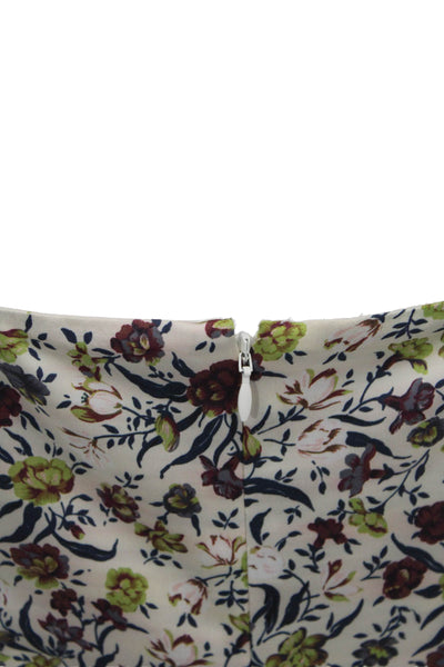 Sunday Best Women Beige Square Neck Floral Slip Dress Size 10