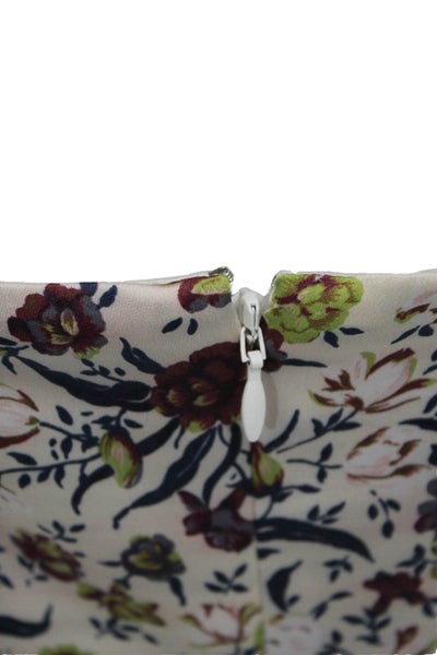 Sunday Best Women Beige Square Neck Floral Slip Dress Size 10
