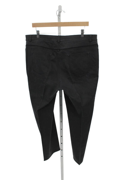 Lafayette 148 New York Women Chino Pants Black Polyester Blend Size 16
