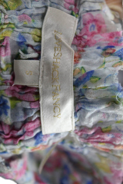 Love Shack Fancy Women Multicolor Floral Sleeveless Cotton Blouse Size S