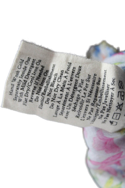 Love Shack Fancy Women Multicolor Floral Sleeveless Cotton Blouse Size S